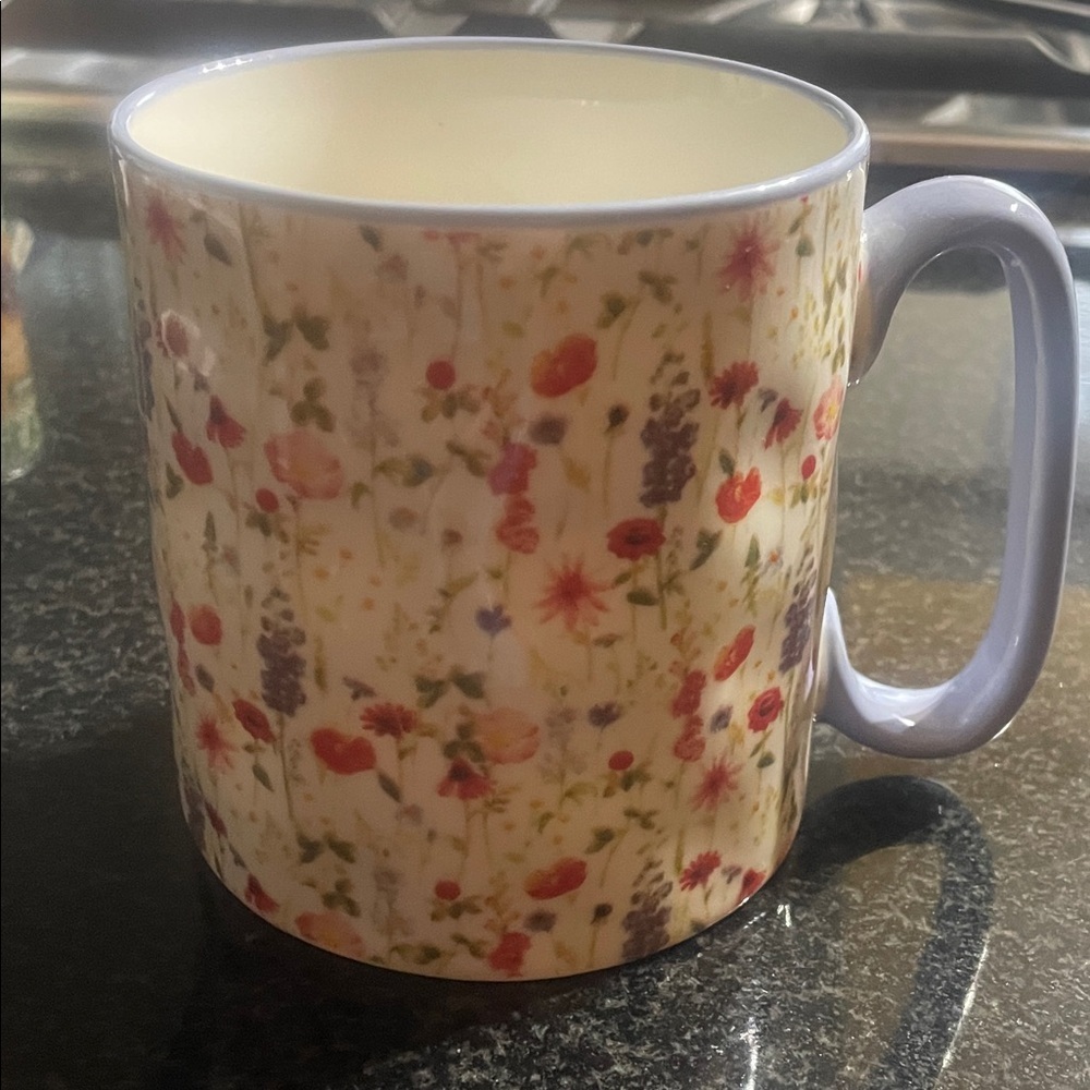 NWT - Strawberry Street -Charming Floral Mug with Lavender Handle - Picture 2 of 4
